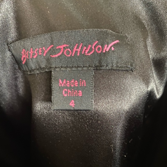 Vintage Betsy Johnson Strapless Lace Prom Dress Black and White, size 4 - Picture 7 of 10